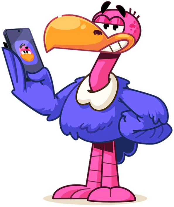 Ilustração do mascote Urubu da Promo